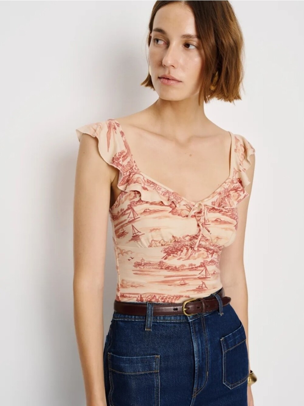 Reformation Lemmy Knit Top Pink - Size M